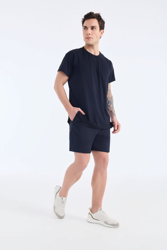 Camiseta Masculina Preto Com Costas Brancas