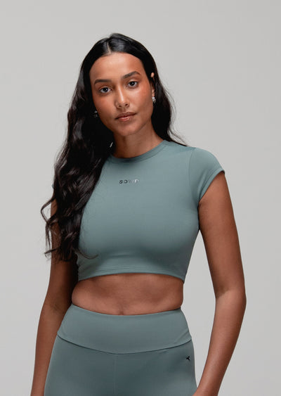 Blusa Cropped Ready Verde Jade
