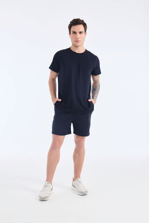 Camiseta Masculina Preto Com Costas Brancas