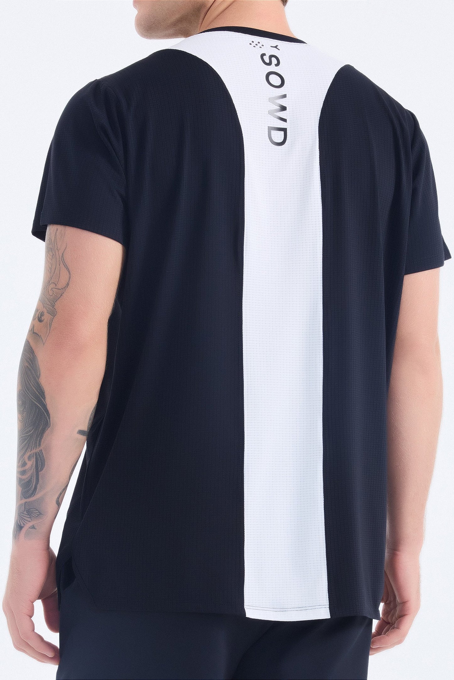 Camiseta Masculina Preto Com Costas Brancas